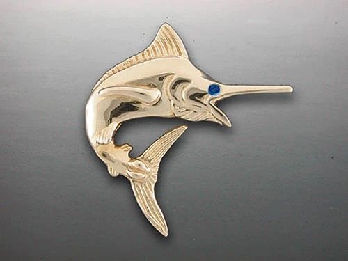 Vanmark Small Half Round Blue Marlin Pendant - PD008-half