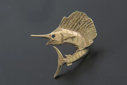 Vanmark Small Jumping Sailfish Pendant - PD327Y
