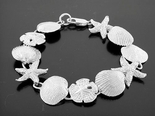 Vanmark Sterling Silver Mixed Shells Bracelet - BR029S
