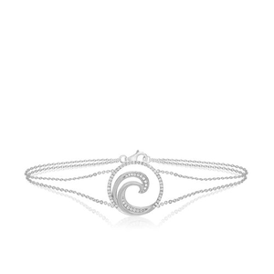 Wave Bracelet Deluxe 19mm, Hawaiian Inspired  Bracelet, WVB-0002/ WG