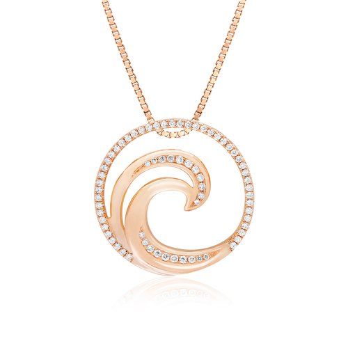 Wave Deluxe Pendant 20mm, Hawaiian Inspired Pendant, WVP-0005/ RG
