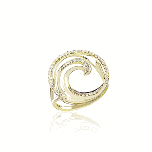 Wave Deluxe Ring 19mm, Hawaiian Inspired  Ring, WVR-0004