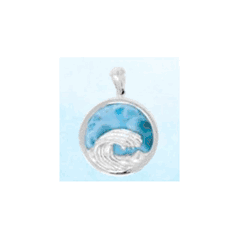 Wave Larimar Charms & Pendants  - PSWL