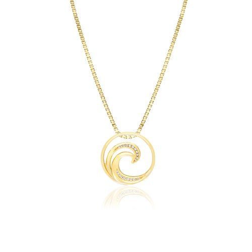 Wave Pendant 15mm, Hawaiian Inspired  Pendant, WVP-0001