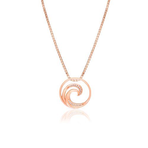 Wave Pendant 20mm, Hawaiian Inspired  Pendant, WVP-0002/ RG