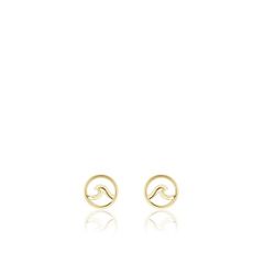 14K Yellow Gold Boutique Wave Earrings