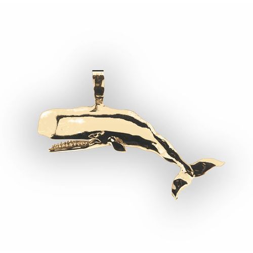 Whale Pendant - 14K Yellow Gold