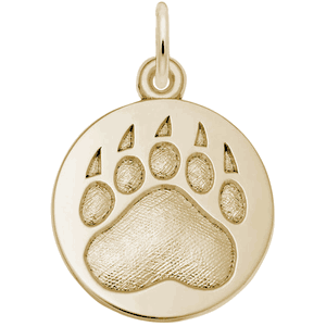Whistler Bear Paw Print Charm - 10K Gold - 10-1618-10kg
