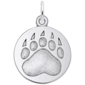 Whistler Bear Paw Print Charm - Sterling Silver - 10-1618-s