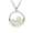 White Daisy Cluster Necklace, Sterling Silver - NN0495A