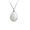White Egg Necklace - Diamonds  Sterling Silver - NN0585WA