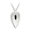 White Heart-Arrowhead Necklace  Sterling Silver - NN0591B