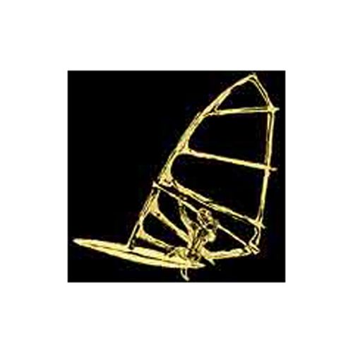 Windsurfer Open Race Pendant - 14K Yellow Gold