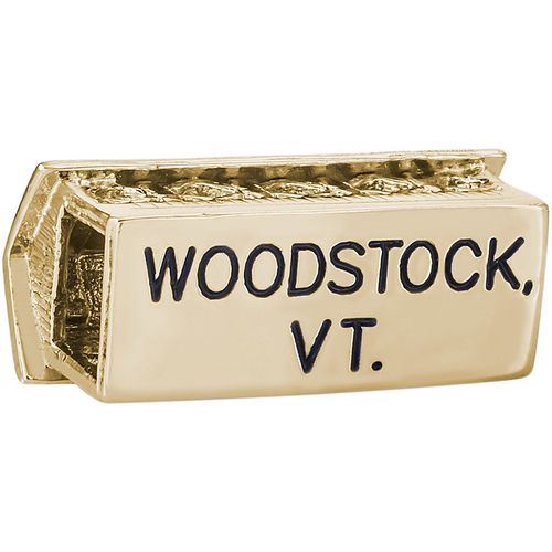 WS Covered Bridge Bead Charm - 14K Gold