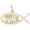 WWJD Fish Charm 10K Gold - 10-3582