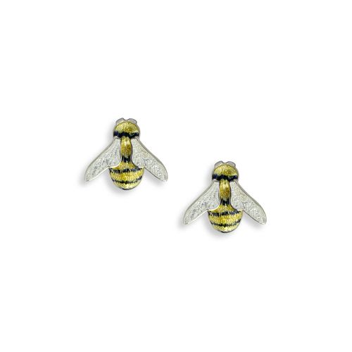 Yellow Bee Stud Earrings  Sterling Silver - NE0401A