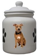Ceramic Color Cookie Jar - Pitbull