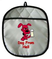 Humorous Pot Holder - Dog From Hell