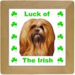 Irish Wood Trivet - Lhasa Apso Irish Wood Trivet - Lhasa Apso