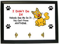 Keyholder Plaque - Cat Didn't Do It