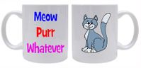 Meow Purr Whatever Mug - Smiling Cats