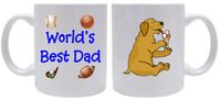 Worlds Best Dad Mug - Dog With Ice Cream