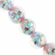 12mm Lt Rose  Floral Round Lampwork Beads (5PK)