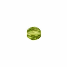 6mm Olivine Czech Fire Polished Round Glass Beads (50PK)