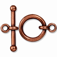 Antiqued Copper 3/4 Inch Anna's Toggle Clasp