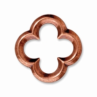 Antiqued Copper Large Quatrefoil Link