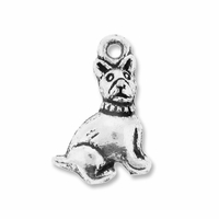 Antiqued Silver Dog Charm (10PK)