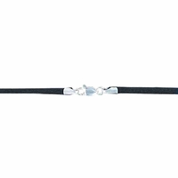 Black Satin Cord Necklace 18 inch (1PC)