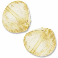 Brushed Gold Clear Acrylic 33mm Nugget Beads (5PK)