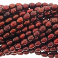 Burgundy Rice Freshwater Pearl 5.5-6mm Bead Strand