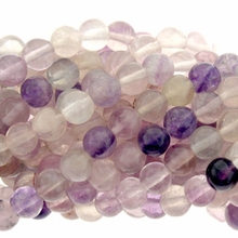 Fluorite 6mm Round Bead 16 Inch Strand