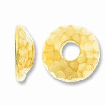 Gold Plated 10mm Hammertone Bead Cap