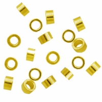 Gold Plated 2 x 1.25mm Crimp Beads (50PK)