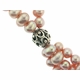 Multi-Strand Peach Pearl Necklace 