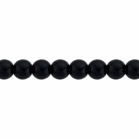 Pearls Imitation Black 4mm Round Beads (100PK)