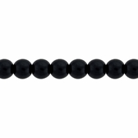 Pearls Imitation Black 4mm Round Beads (100PK)