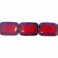 Red Picasso 12/8mm Rectangular Window (12PK)