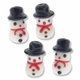 Snowman Black Hat 21mm Lampwork Glass Beads (4PK)