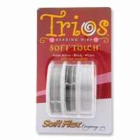 TRIOS .010 DIA. 10 FT. EACH SOFT TOUCH SATIN SILVER, BLACK, WHITE