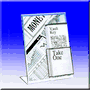 Acrylic Slantback Sign Holders w/4" pocket