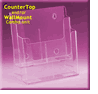 BHO-85-2CI Wall or Counter, 2 Tier Full Page Brochure Holder