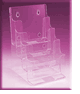 BHO6-4CI - Combo, Tiered, 4 Pocket, 1/2 Page, Brochure Holder