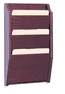 Ch-14-3 Oak, WallMount, 3 Pocket, File/Chart/Menu Holder