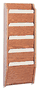 CH-14-5 Oak, WallMount, 5 Pocket, File/Chart Holder