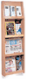 LD-49-12 Oak, Full View, Divideable, Literature Rack