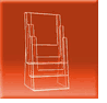 LT-403 - CounterTop, Tiered, 3 Pocket, Trifold, Literature Organizer